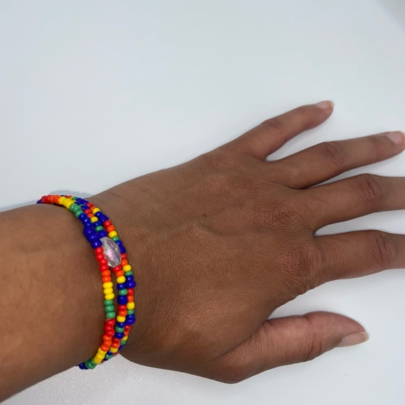 Handmade PRIDE Inspired Glass Seed Bead Bracelets - Picture 12 of 13